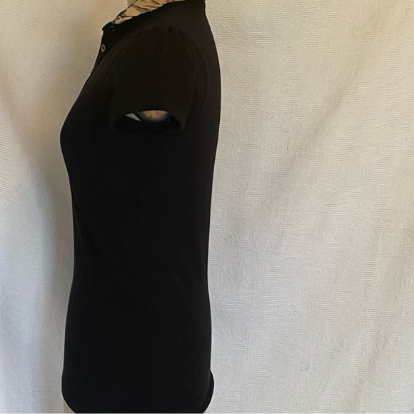 Burberry S cotton piqué gathered cap sleeve tshirt. - Picture 8 of 12